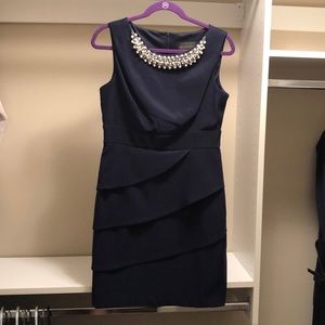 Navy Formal Mid-Length Dress Size 10 Petite